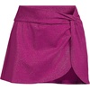 image:imageLands End Womens Chlorine Resistant Shine Twist Front Mini Swim Coverup SkirtBright Magenta Shine