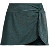 image:imageLands End Womens Chlorine Resistant Shine Twist Front Mini Swim Coverup SkirtDeep Balsam Shine