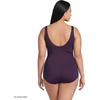 image:imageLands End Womens Chlorine Resistant Soft Cup Tugless Sporty One Piece Swimsuit  UPF 50 Chlorine Resistant Soft Cup Bra Scoop Neck Lap Swimming Water Aerobics Plus and Long SizesBlackberry