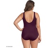 image:imageLands End Womens Chlorine Resistant Soft Cup Tugless Sporty One Piece Swimsuit  UPF 50 Chlorine Resistant Soft Cup Bra Scoop Neck Lap Swimming Water Aerobics Plus and Long SizesDark Wine