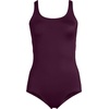 image:imageLands End Womens Chlorine Resistant Soft Cup Tugless Sporty One Piece Swimsuit  UPF 50 Chlorine Resistant Soft Cup Bra Scoop Neck Lap Swimming Water Aerobics Plus and Long SizesDark Wine