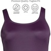 image:imageLands End Womens Chlorine Resistant Soft Cup Tugless Sporty One Piece Swimsuit  UPF 50 Chlorine Resistant Soft Cup Bra Scoop Neck Lap Swimming Water Aerobics Plus and Long SizesBlackberry