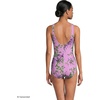 image:imageLands End Womens Chlorine Resistant Soft Cup Tugless Sporty One Piece Swimsuit  UPF 50 Chlorine Resistant Soft Cup Bra Scoop Neck Lap Swimming Water Aerobics Plus and Long SizesPinkWhite Blooms
