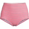 image:imageLands End Womens Chlorine Resistant Tummy Control Tugless High Waisted Bikini Swim BottomsRouge PinkWhite Gingham