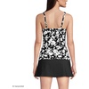 image:imageLands End Womens Chlorine Resistant Wrap Tankini Swimsuit TopBlack Blossom Floral