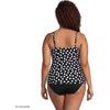 image:imageLands End Womens Chlorine Resistant Wrap Tankini Swimsuit TopBlackEgret White Tossed Dots