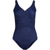 image:imageLands End Womens Chlorine Resistant Wrap Tankini Swimsuit TopDeep Sea Navy