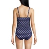image:imageLands End Womens Chlorine Resistant Wrap Tankini Swimsuit TopDeep Sea Polka Dot