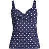 image:imageLands End Womens Chlorine Resistant Wrap Tankini Swimsuit TopDeep Sea Polka Dot