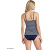 image:imageLands End Womens Chlorine Resistant Wrap Tankini Swimsuit TopDeep SeaWhite Media Stripes