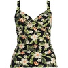 image:imageLands End Womens Chlorine Resistant Wrap Tankini Swimsuit TopHibiscus FloralBlack