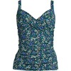 image:imageLands End Womens Chlorine Resistant Wrap Tankini Swimsuit TopNavy Multi Ditsy Floral