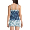 image:imageLands End Womens Chlorine Resistant Wrap Tankini Swimsuit TopNavyWhite Jacobean Mix