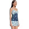 image:imageLands End Womens Chlorine Resistant Wrap Tankini Swimsuit TopNavyWhite Jacobean Mix