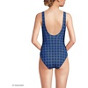 image:imageLands End Womens Chlorine Resistant Wrap Tankini Swimsuit TopNavyWhite Mosaic Mini Tile