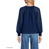 image:imageLands End Womens Clip Dot Chiffon BlouseDeep Sea Navy