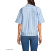 image:imageLands End Womens Cooling Elbow Sleeve Button Front ShirtClear Blue Sky Quad Stripe