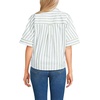 image:imageLands End Womens Cooling Elbow Sleeve Button Front ShirtWinter Pear Twin Stripe