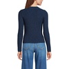 image:imageLands End Womens Cotton Blend Marl Ribbed Crew Neck SweaterDeep Sea Navy