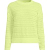 image:imageLands End Womens Cotton Blend Pointelle Crew Neck SweaterSoft Limoncello Yellow