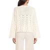 image:imageLands End Womens Cotton Boucle Pointelle Notch Neck SweaterFresh Ivory