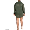 image:imageLands End Womens Cotton Gauze Button Down Swim Coverup Shirt DressRich Olive Green