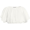 image:imageLands End Womens Cotton Gauze Dolman Sleeve Crop Cover Up TopChalk White
