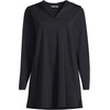 image:imageLands End Womens Cotton Jersey Long Sleeve Hooded Swim Coverup DressBlack