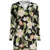 image:imageLands End Womens Cotton Jersey Long Sleeve Hooded Swim Coverup DressHibiscus FloralBlack