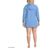 image:imageLands End Womens Cotton Jersey Long Sleeve Hooded Swim Coverup DressLake Blue