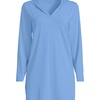 image:imageLands End Womens Cotton Jersey Long Sleeve Hooded Swim Coverup DressLake Blue