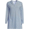 image:imageLands End Womens Cotton Jersey Long Sleeve Hooded Swim Coverup DressLake Blue Geo Floral