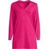 image:imageLands End Womens Cotton Jersey Long Sleeve Hooded Swim Coverup DressRiviera Rose