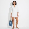 image:imageLands End Womens Cotton Jersey Long Sleeve Hooded Swim Coverup DressWhite