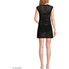image:imageLands End Womens Cotton Open Knit VNeck Swim Coverup DressBlack