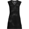 image:imageLands End Womens Cotton Open Knit VNeck Swim Coverup DressBlack
