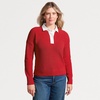image:imageLands End Womens Cotton Rugby SweaterCompass Red