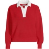 image:imageLands End Womens Cotton Rugby SweaterCompass Red