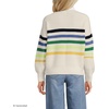 image:imageLands End Womens Cotton Rugby SweaterIvoryMulti Gem Placed Stripe
