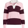 image:imageLands End Womens Cotton Rugby SweaterLush BurgundyPink Rugby