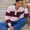 image:imageLands End Womens Cotton Rugby SweaterLush BurgundyPink Rugby