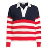 image:imageLands End Womens Cotton Rugby SweaterRedIvory American Flag