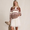 image:imageLands End Womens Cotton Rugby SweaterRich Ginger Multi Stripes