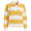 image:imageLands End Womens Cotton Rugby SweaterSunkissed Yellow Stripes