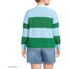 image:imageLands End Womens Cotton Rugby SweaterTrue GreenSoft Ice Blue Rugby
