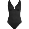 image:imageLands End Womens Crepe Rectangular Wire One PieceBlack