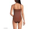 image:imageLands End Womens Crepe Rectangular Wire One PieceDark Cinnamon