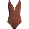 image:imageLands End Womens Crepe Rectangular Wire One PieceDark Cinnamon