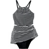 image:imageLands End Womens Crochet Monokini Swim Dress SwimsuitBlackWhite