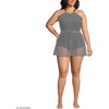image:imageLands End Womens Crochet Monokini Swim Dress SwimsuitBlackWhite